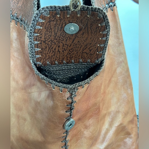 SOLD - Genuine leather Colombian artisan made slouchy shoulder bag - Picture 3 of 6